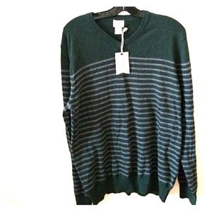 Green/Grey Striped Sweater